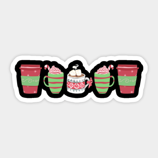 Christmas Coffee and Hot Chocolate Sticker